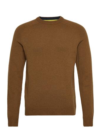 Onsedward Reg 7 Wool Crew Knit Neulepaita Pyöreä Kaula-aukko Ruskea ONLY & SONS