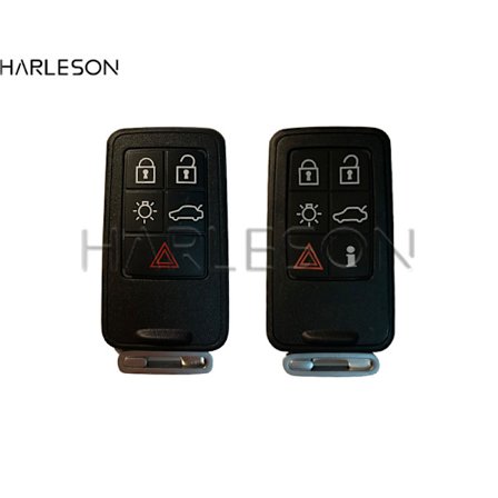 Nyckelskal för Volvo smart car-nyckel, original nyckelskal, ersättning för locket, 5/6 knappar, S60L, XC60, S80L, V60, V40