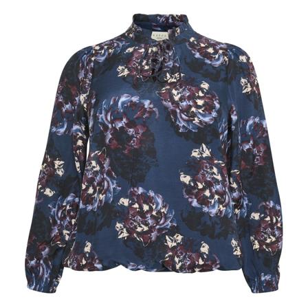Kaffe Curve KCnanni Blouse , Blauw , Dames , Maat: 2XL