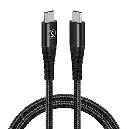 SiGN USB-C till USB-C Kabel 5A, 100W, 2m - Svart