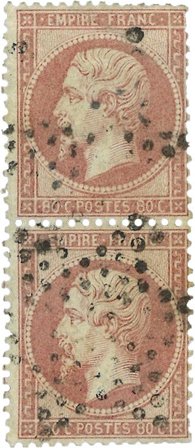 Frankrig 1862 - YT 24 - Parstykke - Stemplet