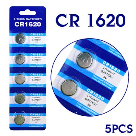 Batteri, CR1620, 1620, 3 volt, 5-pack Lithium