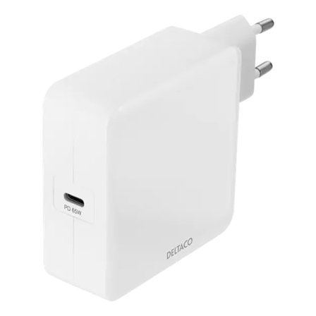 Deltaco 65W Laddare, USB-C PD, Snabbladdning, MacBook, iPhone m.fl.
