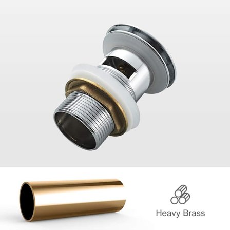 Baderomsavløp, Pop Up Vaskeutløp, Krom, Sølv