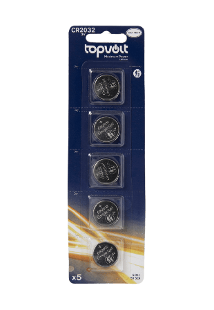 Topvolt Litiumbatteri CR2032, 5-pack Övriga tillbehör ONESIZE
