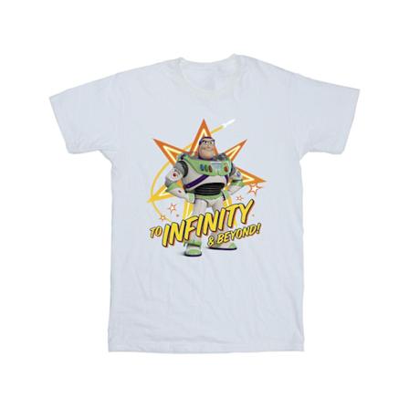 Disney Girls Toy Story Buzz To Infinity Bomull T-shirt 7-8 År White 7-8 Years