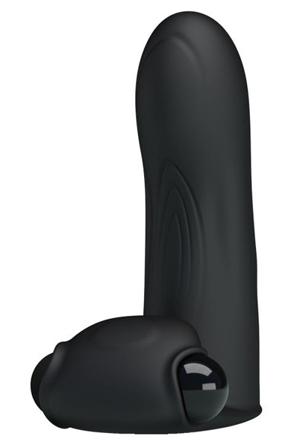 Pretty Love Adonis Finger Sleeve Vibrator Black Fingervibrator - Blushme.se