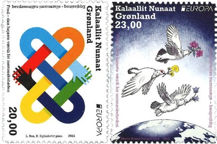 Grønland - EUROPA 2023 Fred - Postfrisk sæt fra hæfte 2v