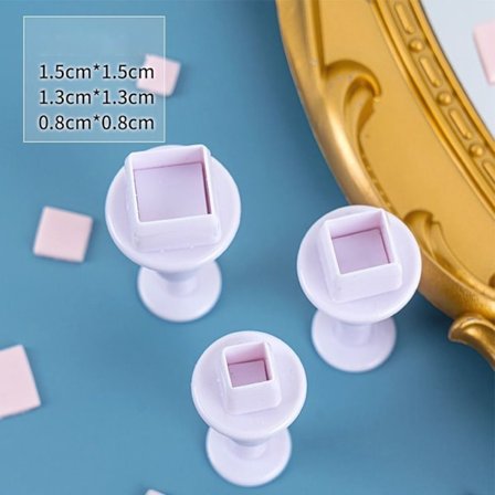 9/12 stk Polymer leire kuttere Keramisk skjæreform KVADRAT-9 STK