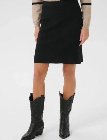 Cream Crdela Knit Skirt - Black - XL