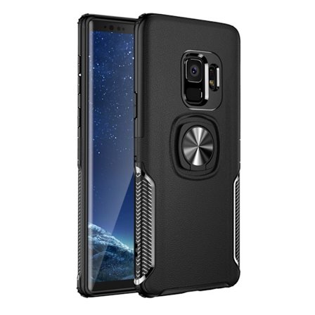 Praktiskt Skal med Ringhållare (LEMAN) - Samsung Galaxy S9