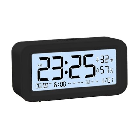 Digital Elektronisk Klocka LED-Display Elektronisk Klocka Stereo Digital Display Snooze Väckarklocka 12/24H Byt Nedräkningstid NUO0430