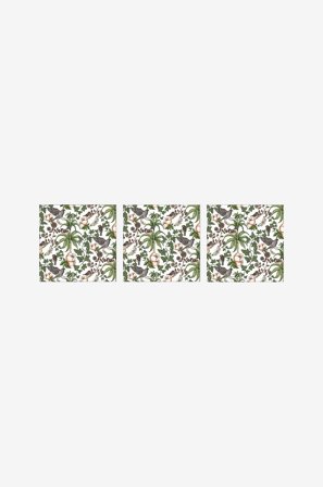 Paperproducts Design - Servietter Ivy 33x33 cm 3 stk 20-pk - Flerfarget - Servietter - Fra Homeroom
