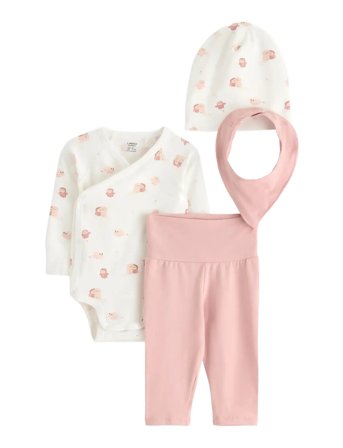 Lindex Set 4 Pcs Wrap Body Leggings C - Pink - 68