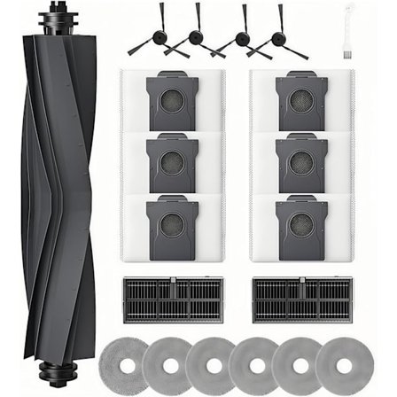 Reservedelssæt til Dreame L40 Ultra/X40 Ultra/X40 Master, 20 stykker med støvsugerposer, børster, mikrofibermopper, HEPA-filtre