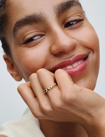 Pandora Hearts 14K Gold-Plated Ring - Gold - 48