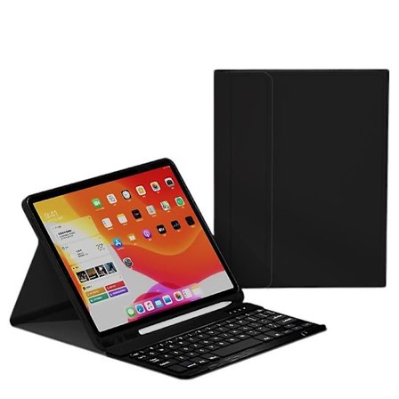 Fodral för Ipad Pro2020/21 (11 tum) - Slimmat skyddsfodral med Apple Pencil-hållare och trådlöst avtagbart tangentbord (Svart)