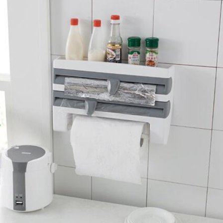 Vægholder til plastfolie/aluminiumsfolie og papirhåndklæder Hvi