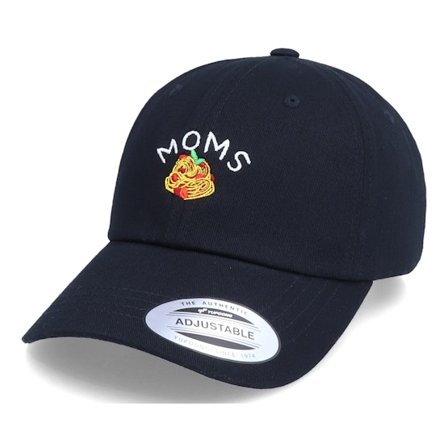 Iconic - Noir unconstructed Casquette - Moms Spaghetti Black Dad Cap @ Hatstore