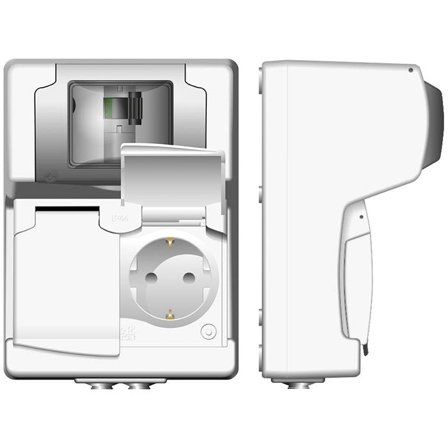 Norwesco Protector II Vikavirtapistorasia valkoinen, Kytkimet & pistorasiat