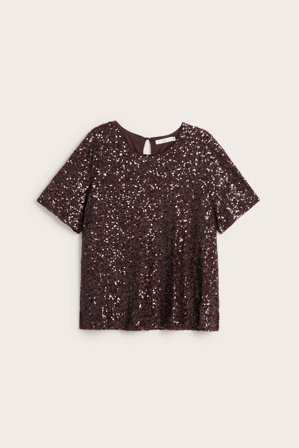 Kappahl | Paljettopp | Brun