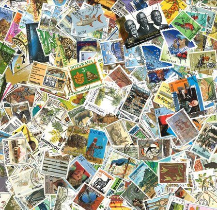 Botswana - Frimærkepakke - 500 forskellige stemplede frimærker