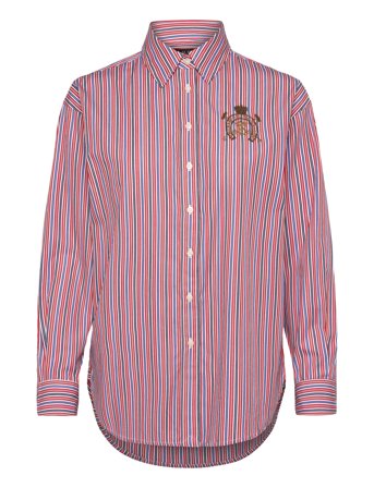 Lauren Ralph Lauren Relaxed Fit Striped Broadcloth Shirt - Multi/patterned - L