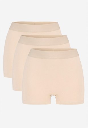 Cellbes of Sweden - Boxertrusse i bomuldsblanding 3-pack i beige til damer i størrelse 46/48