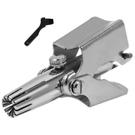 Manuel Næsehårstrimmer i Rustfrit Stål, Vaskbar Hår fjernelse til Mænd, Bærbar & Batterifri til Banmo