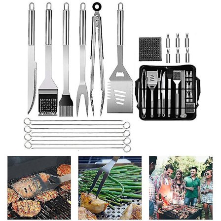 Grillverktygssats i rostfritt stål, BBQ-verktygssats