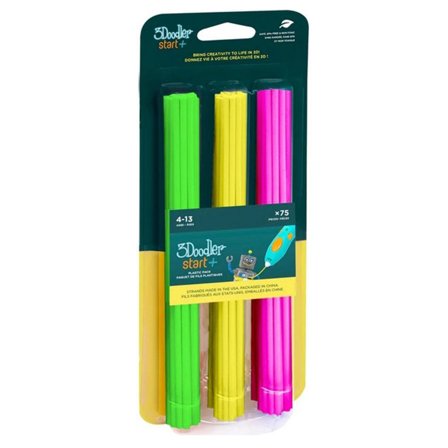 3DOODLER Start 3DS-ECO-MIX4-75 3D-Druckmaterial Kompostierbarer Kunststoff Grün, Pink, Gelb 1 g