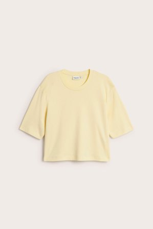 Kappahl | Kort t-skjorte Lysegul XS | Lysegul