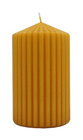 DIANA LYS Kubbelys med riller 7x12cm oker