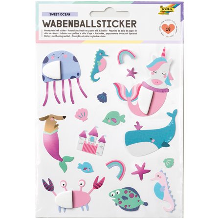 Folia Wabenball Sticker Sweet Ocean 1 Blatt