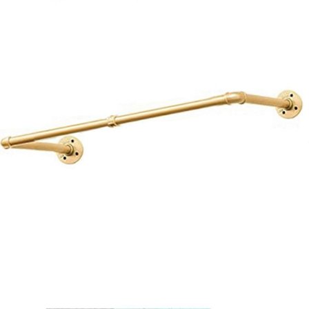 Väggmonterad klädställning i industriell stil, tungt rör, för att hänga kläder, rockar, tvätt