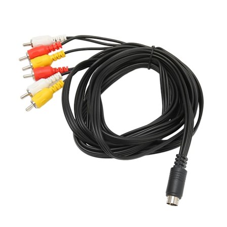 Mini DIN 9-stift till 6 RCA-kabel Klar Signal Stabilt Ljud Video Kompositkabel för Digital Videokamera TV AV-Receiver