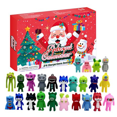 Adventskalender, juleblindboks, monster, 24 deler