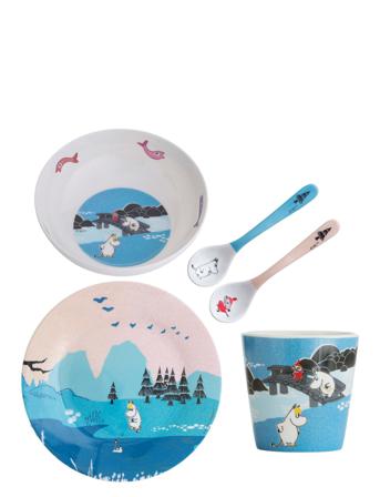 Moomin Summer Heavens, Giftset, 5 Pcs, Blue Patterned Rätt Start