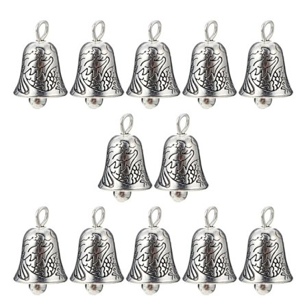 30 kpl Vintage-tyyliset tinakellot Tiibetin hopeiset kellot Antiikkiset kellot Koristeet Riippukorut DIY-askarteluun Tuulikellojen valmistukseen 