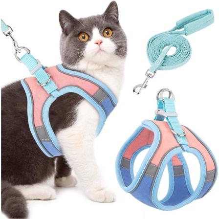 Eyein kattsele och set för promenader, justera