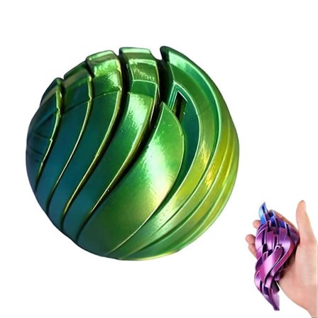 3D-printad Slime Ball Fidget Leksak Portabel Ångestlindring Deformationsväxelboll Sensorisk Leksak för Barn Vuxna ADHD