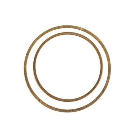 Platta ringar - Rayher - Set om 4 - Guldmetall - 20 mm och 25 mm - Mixte