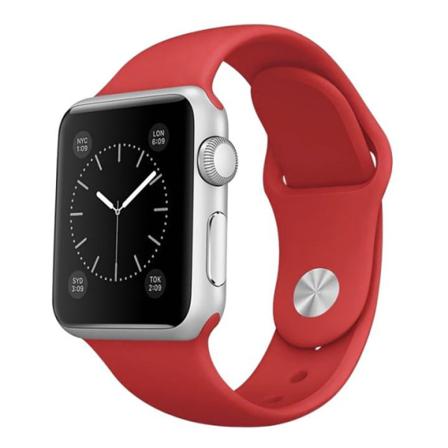 Silikon Klockarmband Kompatibelt Med Apple Watch, 42/44mm, Röd