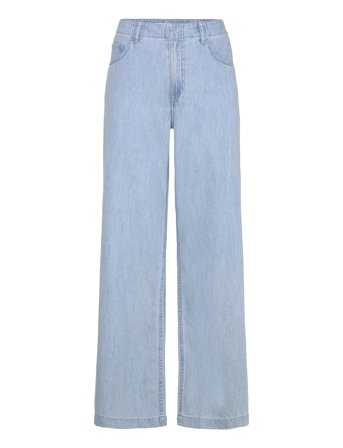 Mango | Mid-Rise Wide Leg Denim Trousers | 40