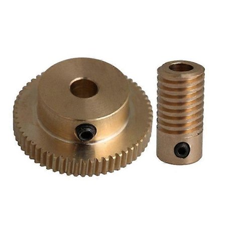 0,5 Modul 5 mm Hul Dia Messing Snekkegear Aksel Gearhjul med 60 T