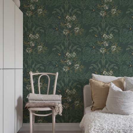 Duro Tapet, Strandäng 614-03 Hav & Land, L, Grön, Färg & tapeter