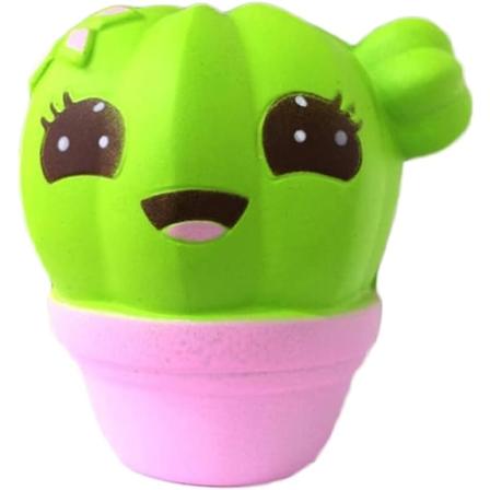 Squeeze Stress Cactus Decor Slow Pu-duftstropper Gave Healing Relief Pink Craft Nøglering Legetøjstelefon