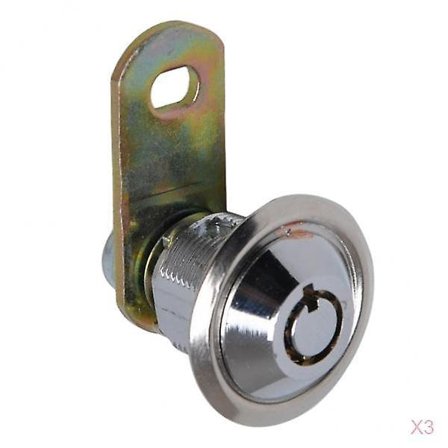 3x 1-1/8 Rørformet Kamlås 180 grader og 2 nøkler Trekkskap Verktøykasse KMT