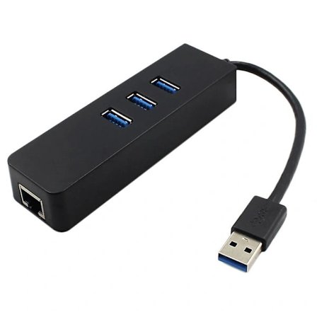 USB 3.0 Hub med 3-ports Gigabit Ethernet for bærbare datamaskiner USB-minner Mobile harddisker USB-forlengelse