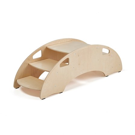 Ankleidepodest mit Bogentreppe BÅGEN, 1500x450x450 mm